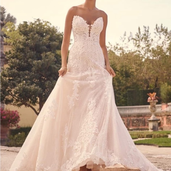 Maggie Sottero SEDONA whiteLace Wedding Dress
